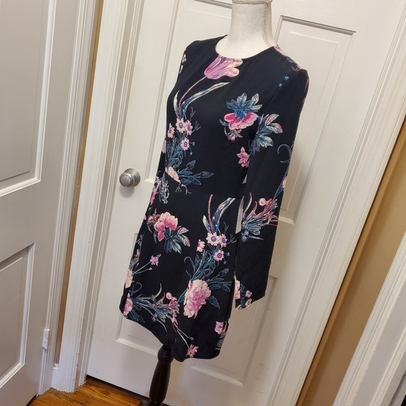 NWT Leith Floral Print A-Line Mini Dress Size Small Retail $49.00 - Picture 7 of 13